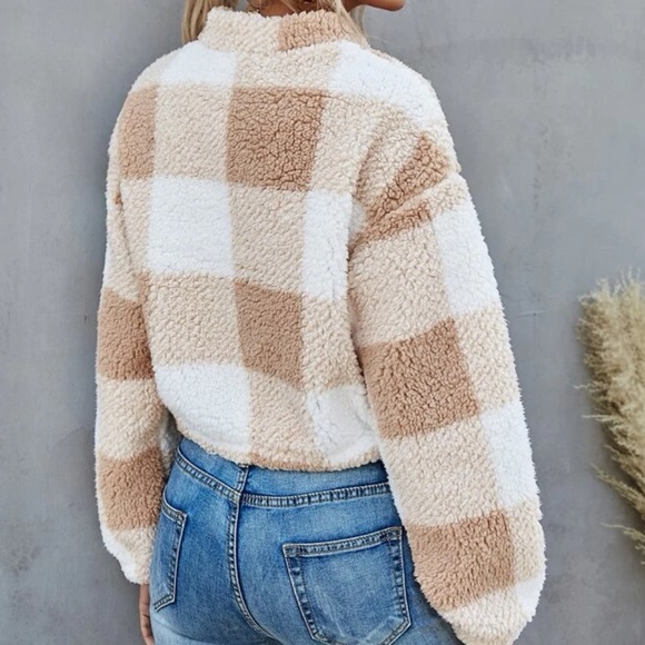 Teddy pullover sweater cropped size S - Picture 2 of 2